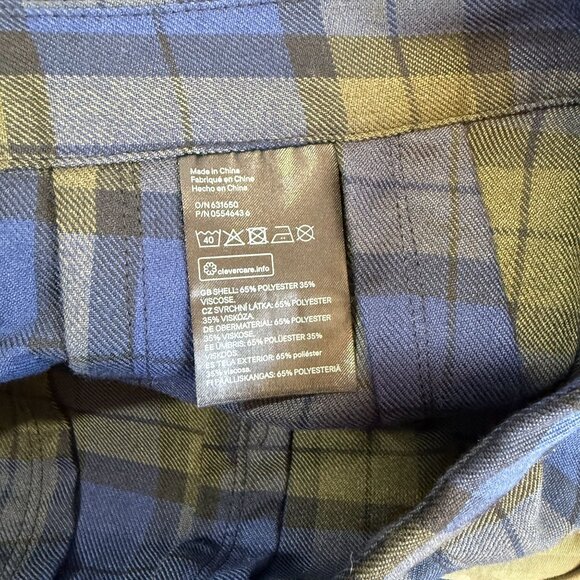 H&M Womens Plaid Pleated Mini Skirt Size 6 Blue/Green Dark Academia Grunge Punk - Picture 7 of 7